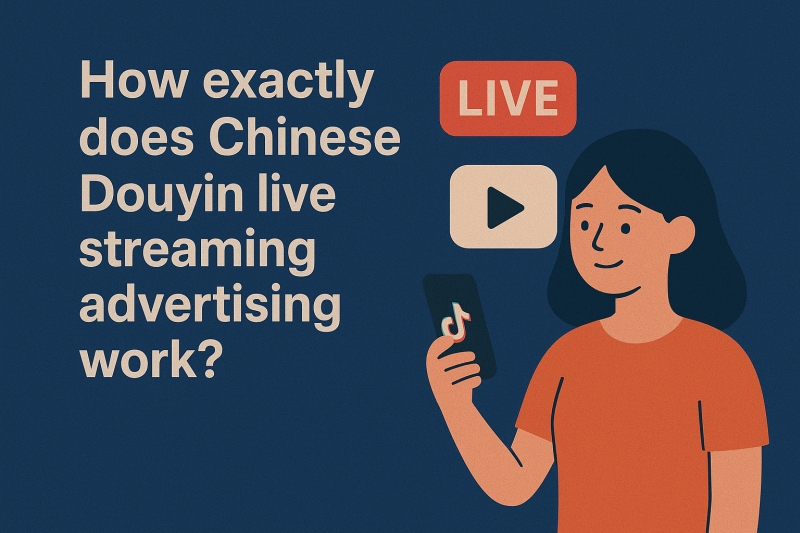 How exactly does Douyin live streaming advertising work?